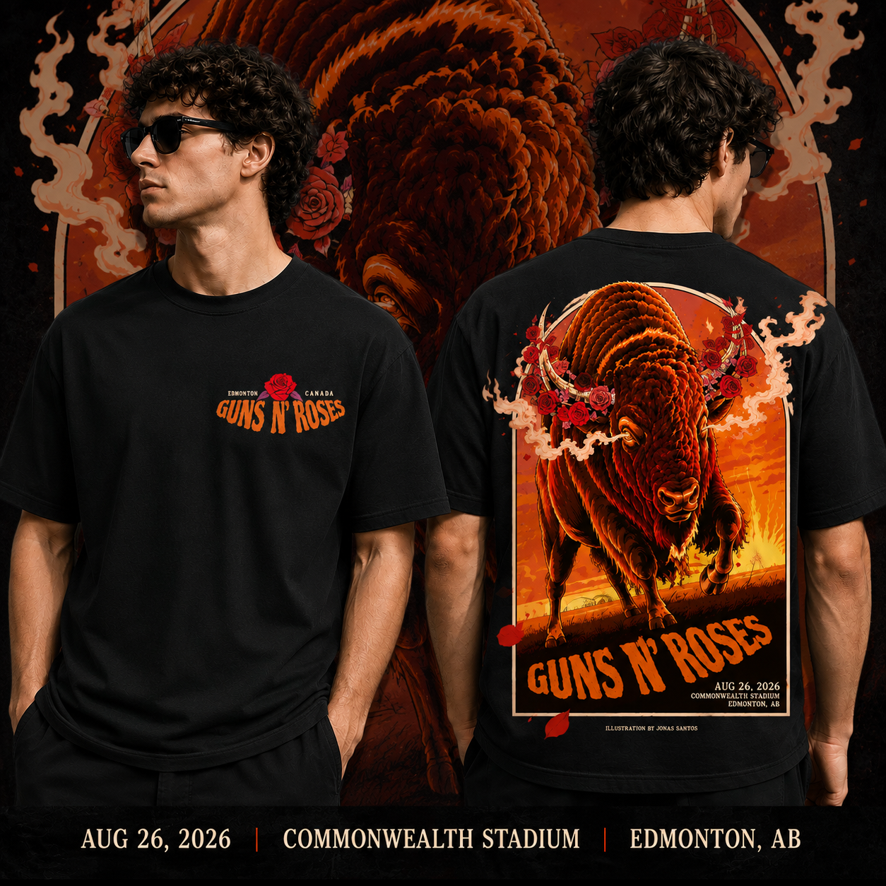 Guns N' Roses Aug 26 2026 Commonwealth Stadium, Edmonton, AB Poster