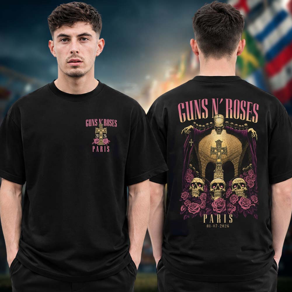 Guns N Roses Special Edition T Shirt Night 1 Paris At Accor Arena In Paris France On July 1 2026 Two Sided Unisex T Shirt