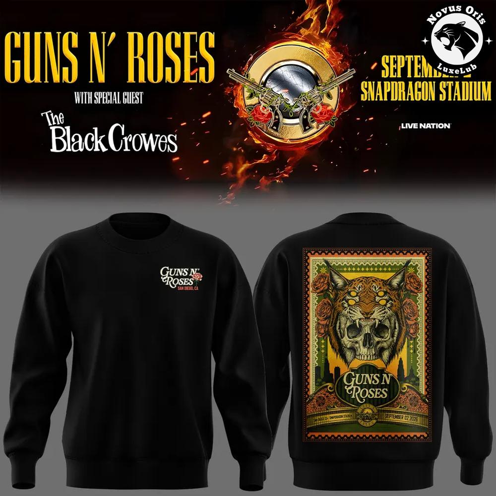 Guns N’ Roses San Diego Snapdragon Stadium The Black Crowes 2026 Sweatshirt 1 - Unicasport Guns N’ Roses San Diego Snapdragon Stadium The Black Crowes 2026 Sweatshirt