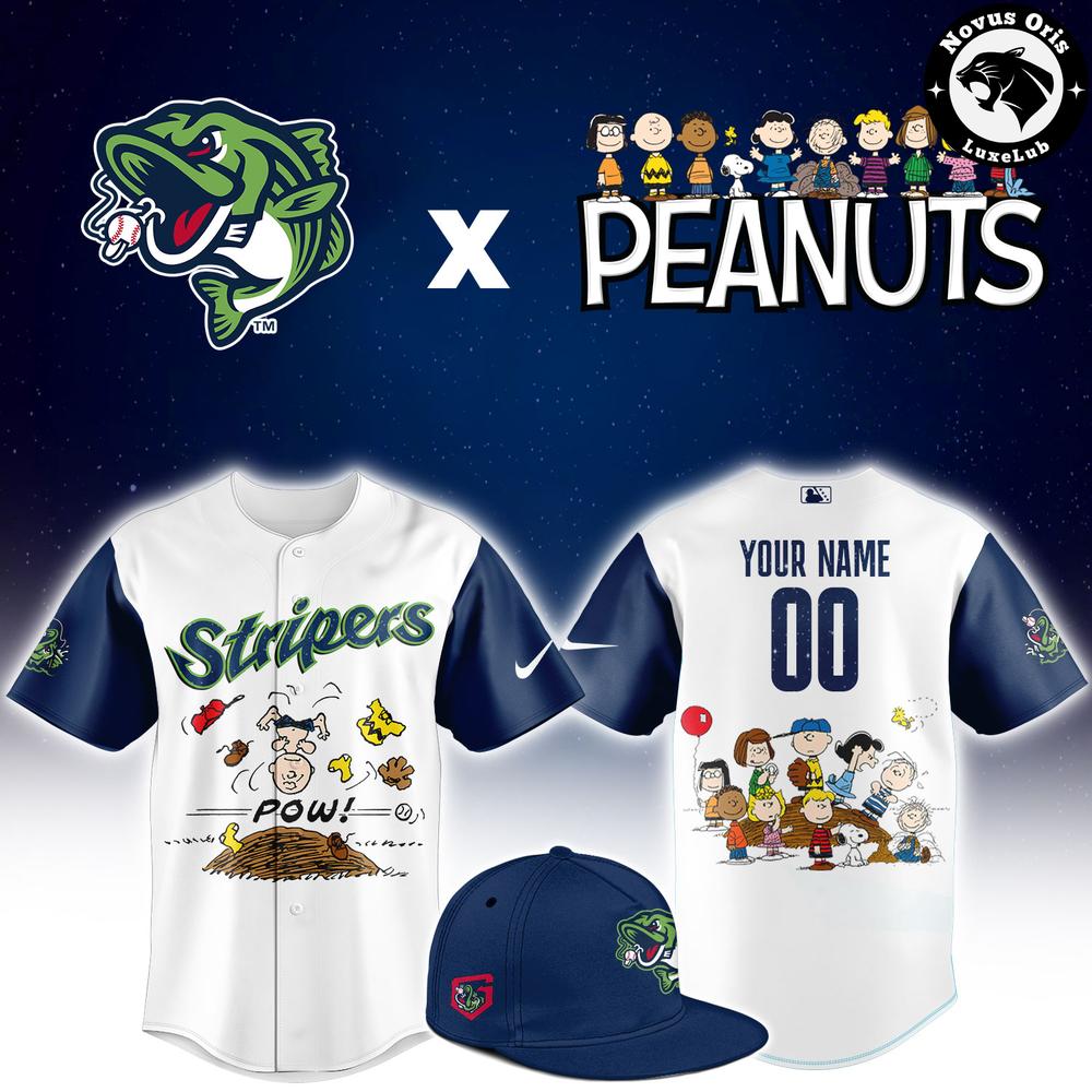 Gwinnett Stripers x Peanuts Night Snoopy Custom Baseball Jersey 1 - Unicasport Gwinnett Stripers x Peanuts Night Snoopy Custom Baseball Jersey