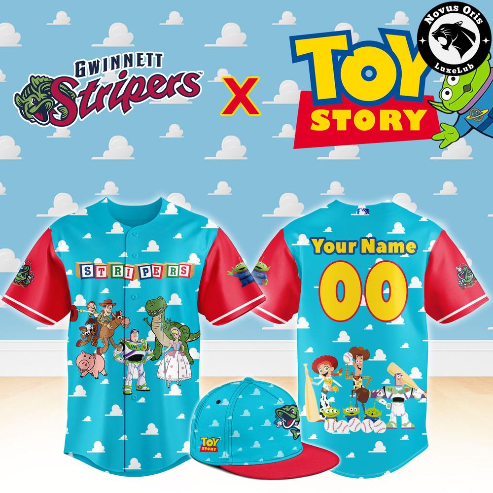 Gwinnett Stripers x Toy Story Night Woody Buzz Lightyear Custom Baseball Jersey 1 - Unicasport Gwinnett Stripers x Toy Story Night Woody Buzz Lightyear Custom Baseball Jersey