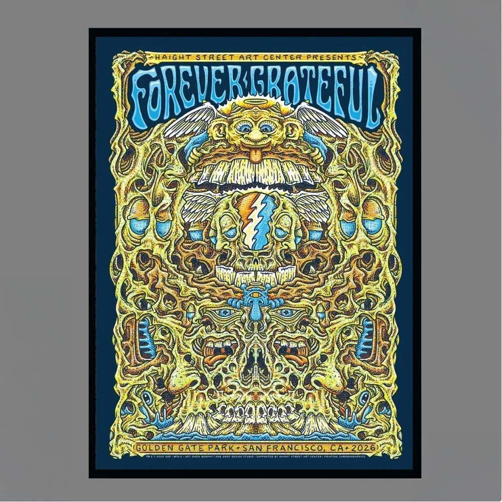Haight Street Art Center Forever Grateful Golden Gate Park San Francisco CA 2026 Concert Poster