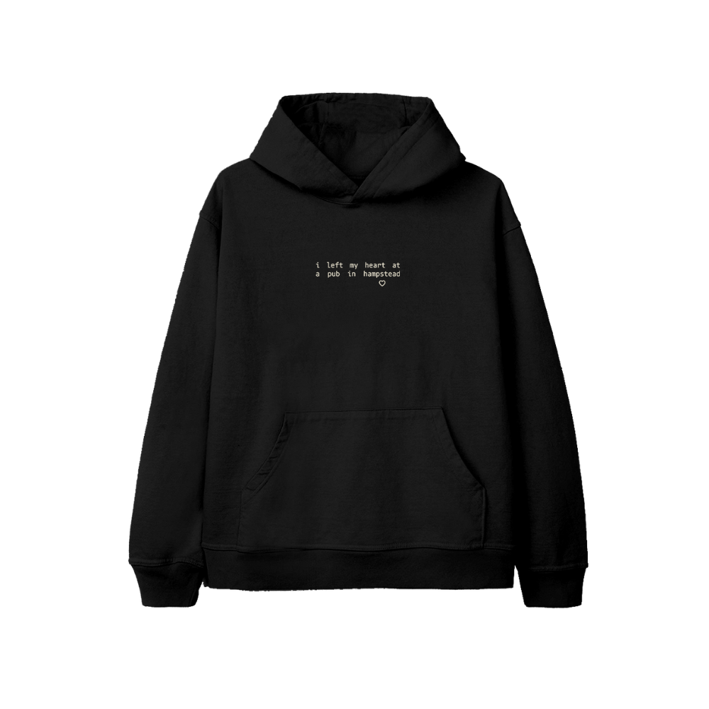 Hampstead Hoodie Black Retro Music Streetwear Cozy Gift for Everyone