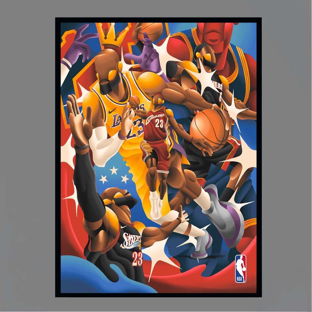 Happy LeBron James NBA debut day to those who celebrate Poster