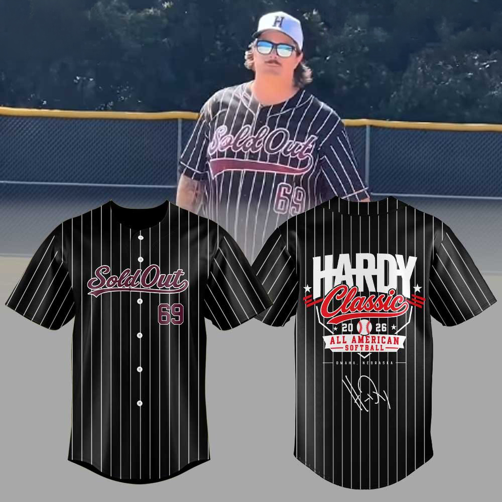 Hardy First Annual Hardy Classic Black Pinstripe 69 Baseball Jersey 1 - Unicasport Hardy First Annual Hardy Classic Black Pinstripe 69 Baseball Jersey