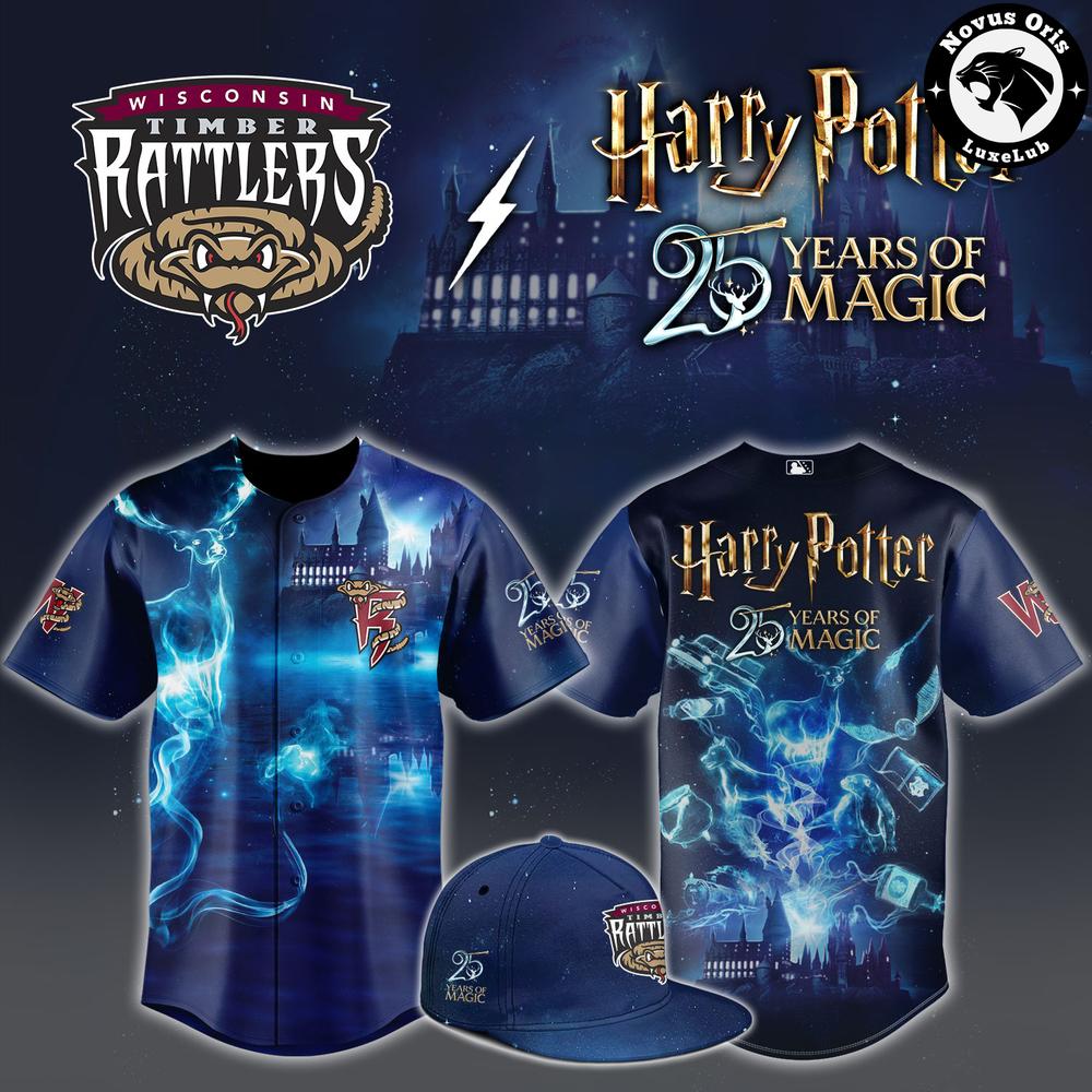 Harry Potter 25 Years of Magic Timber Rattlers Fan Baseball Jersey 1 - Unicasport Harry Potter 25 Years of Magic Timber Rattlers Fan Baseball Jersey