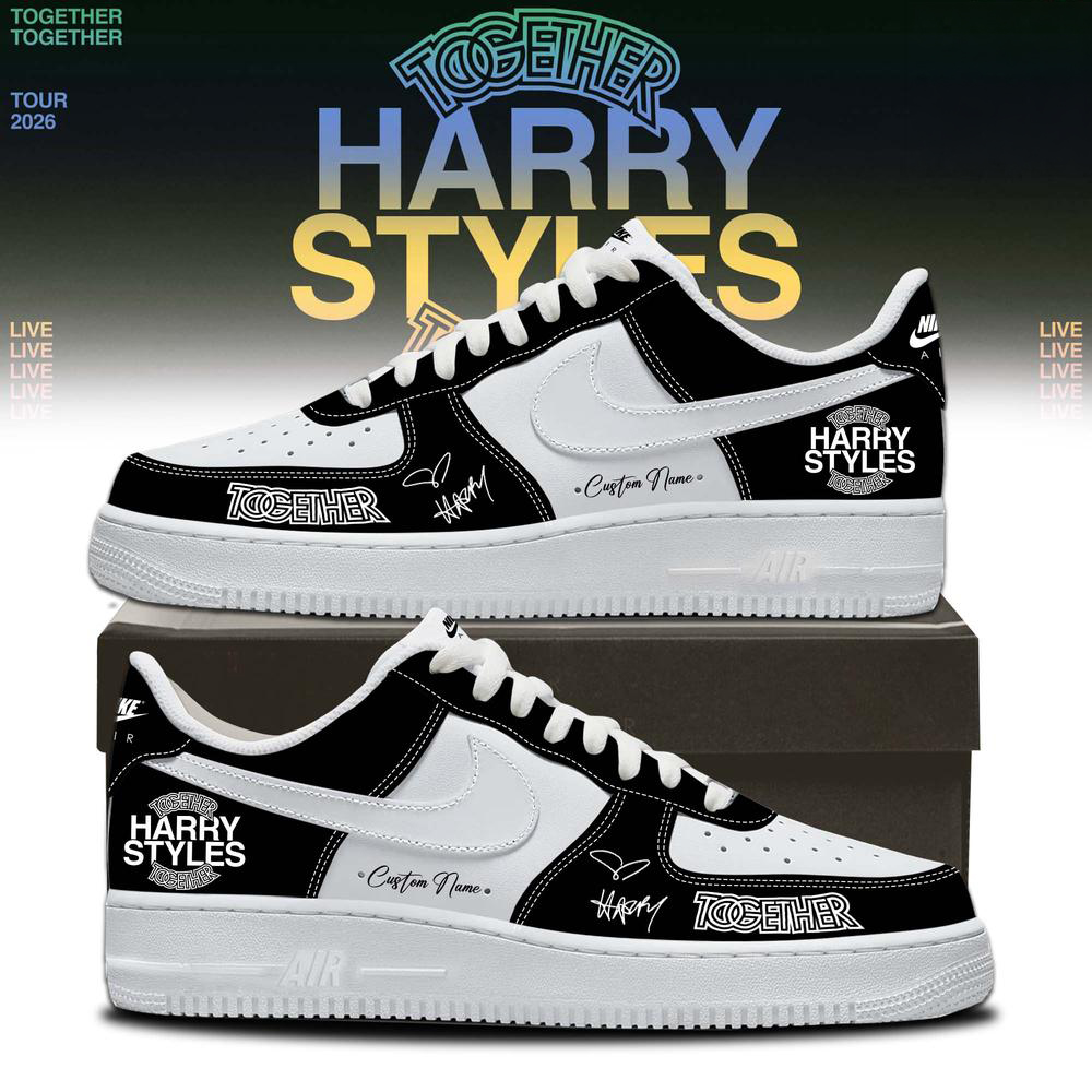 Harry Styles Black and White Concert Fan Sneakers