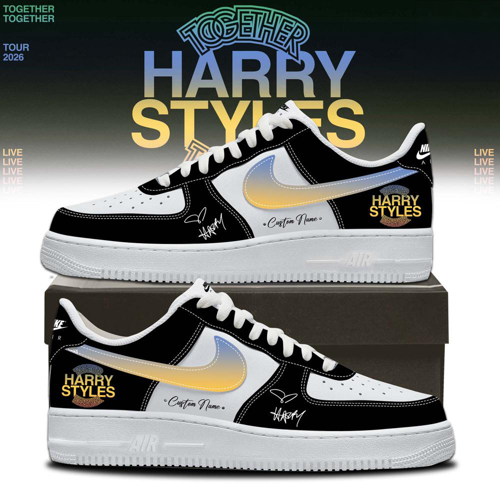 Harry Styles Black Together Together Tour Sneakers