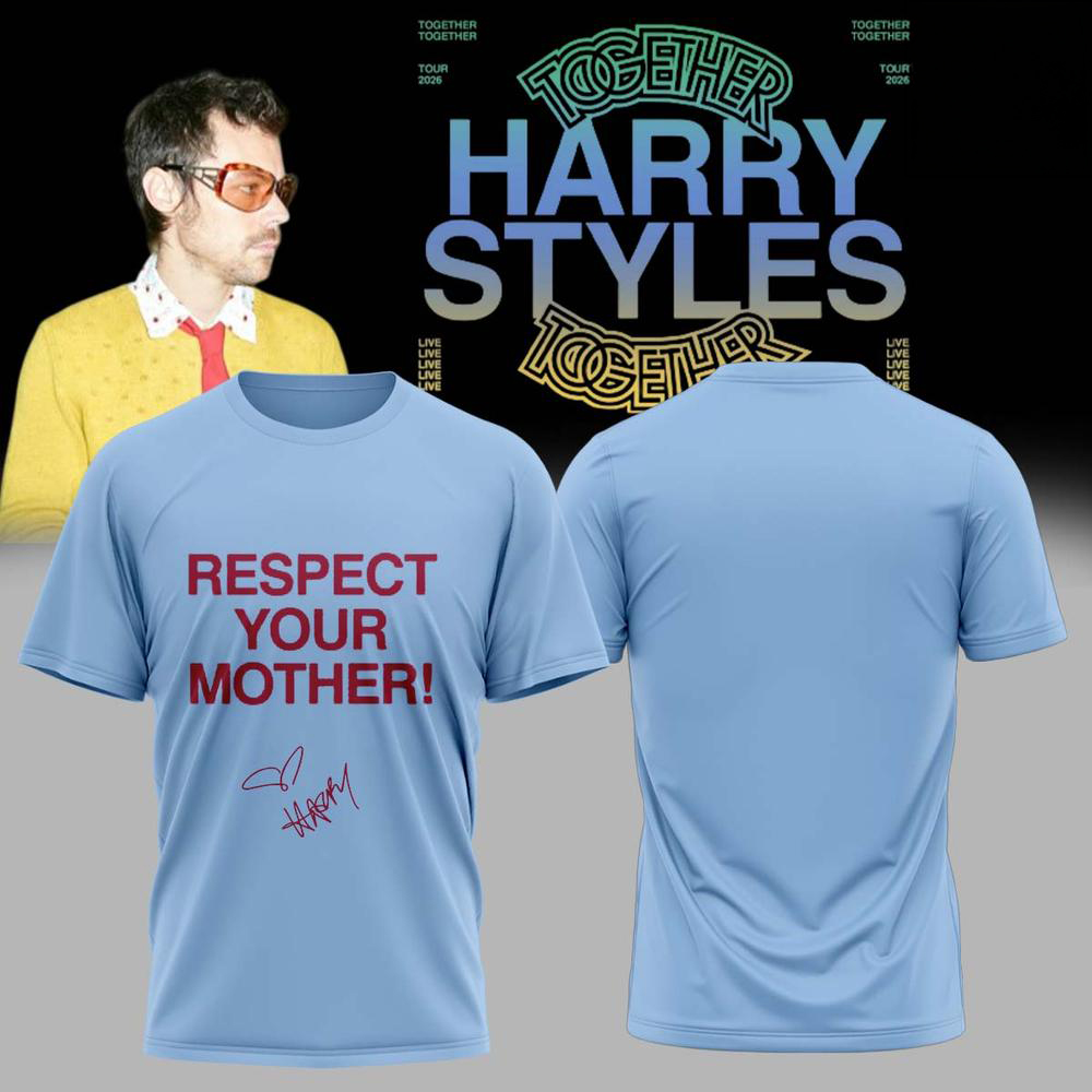 Harry Styles Blue Respect Mother Nature T Shirt