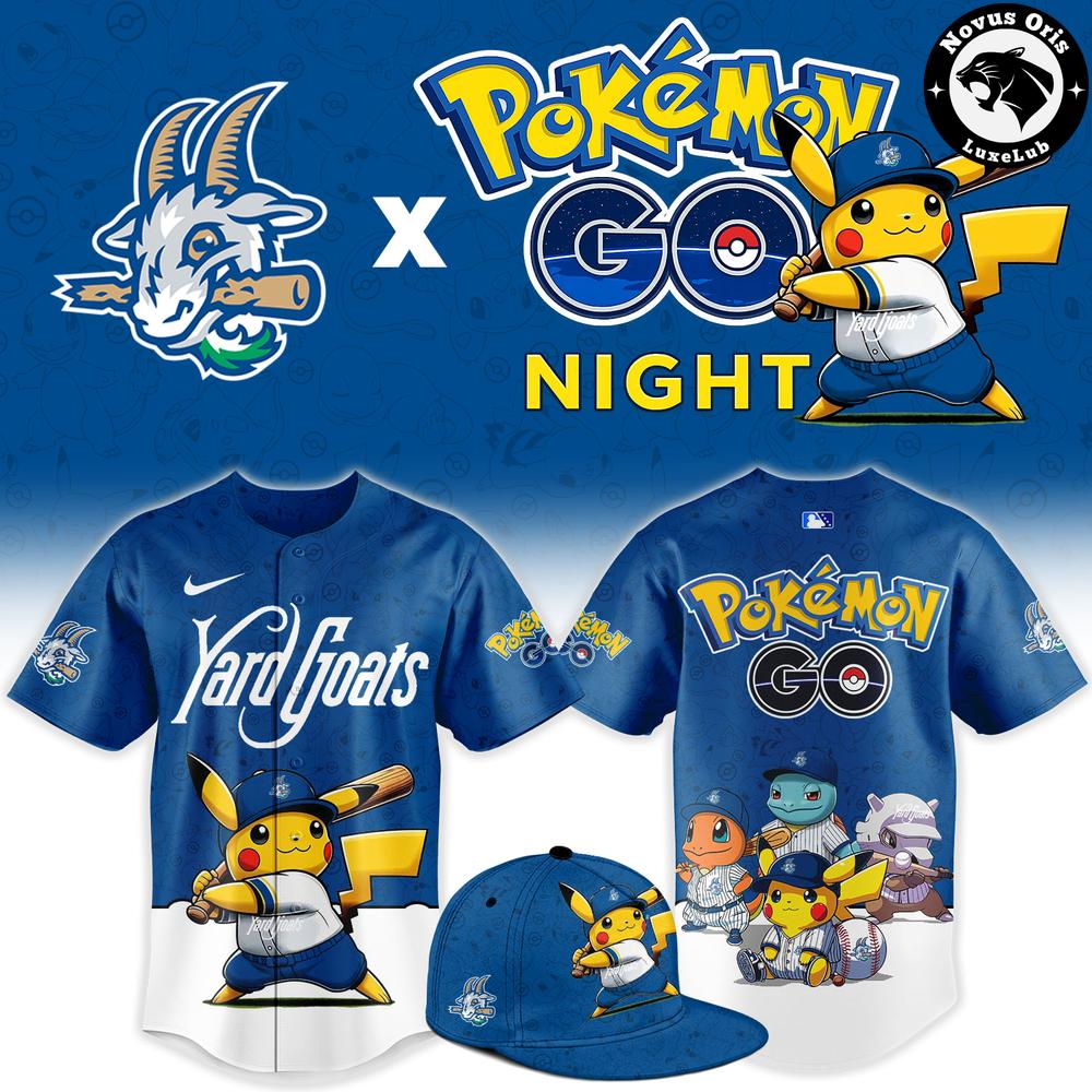 Hartford Yard Goats x Pokemon GO Night 2026 New Edition Baseball Jersey 1 - Unicasport Hartford Yard Goats x Pokemon GO Night 2026 New Edition Baseball Jersey