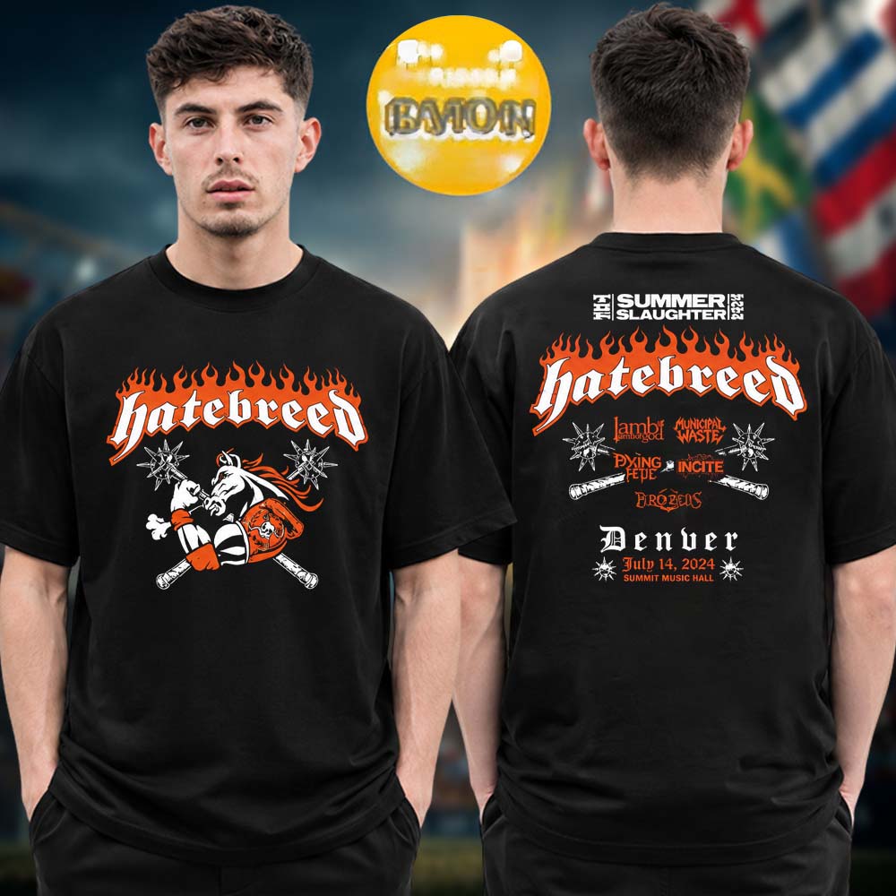 Hatebreed Event Tee Denver CO The Summer Slaughter 2026 Tour At Summit Music Hall In Denver CO On July 14 2026 Two Sided Unisex T Shirt