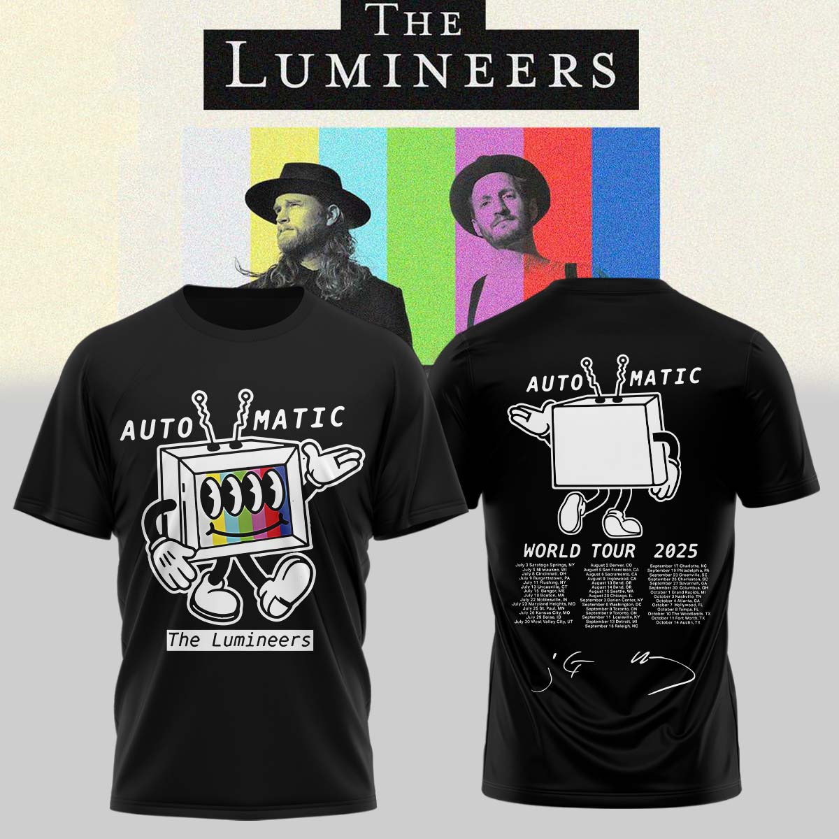 he Lumineers Automatic Graphic TShirt
