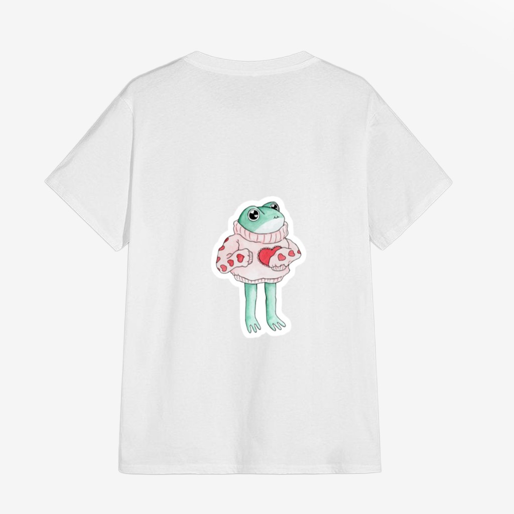 Heart Sweater Frog Valentines Day Graphic Shirt