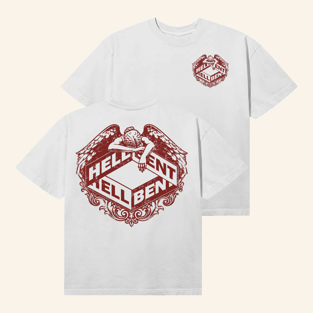 Hellbent Records Merch 2026 Guardian Angel LogoTShirtBest Gifts For Music Fans