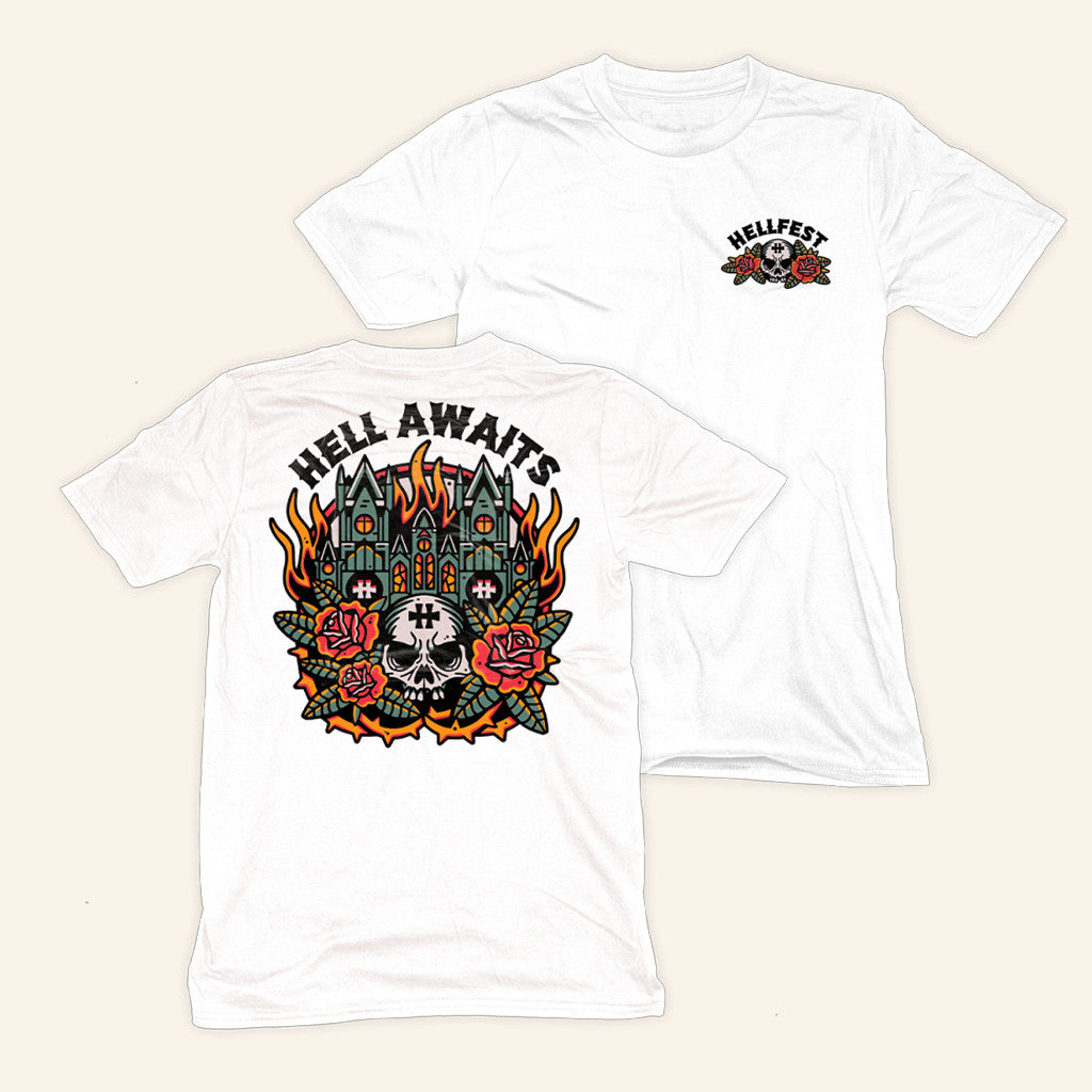 Hellfest Merch Hell Awaits T-Shirt Unique Gifts For Music Lovers