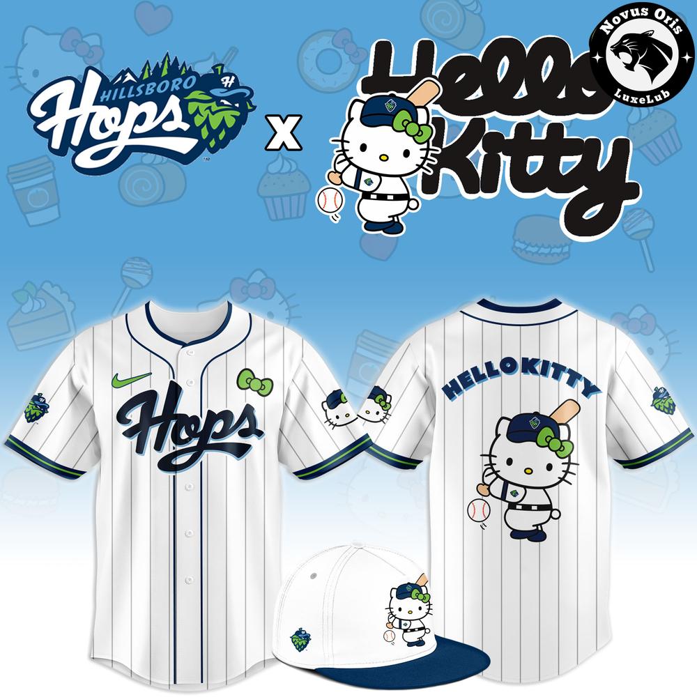 Hello Kitty Hillsboro Hops 2026 Special Edition Baseball Jersey 1 - Unicasport Hello Kitty Hillsboro Hops 2026 Special Edition Baseball Jersey