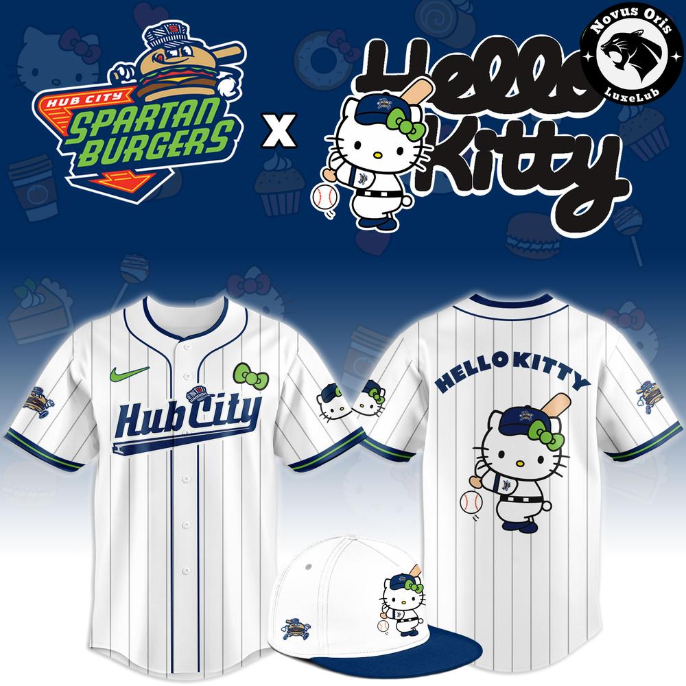 Hello Kitty Hub City Spartanburgers 2026 Special Edition Baseball Jersey 1 - Unicasport Hello Kitty Hub City Spartanburgers 2026 Special Edition Baseball Jersey