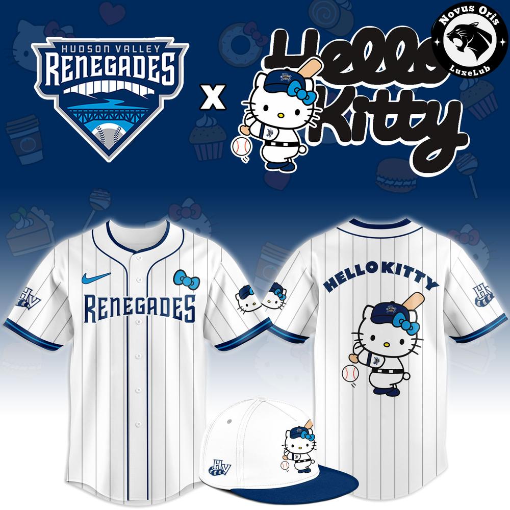 Hello Kitty Hudson Valley Renegades 2026 Special Edition Baseball Jersey 1 - Unicasport Hello Kitty Hudson Valley Renegades 2026 Special Edition Baseball Jersey