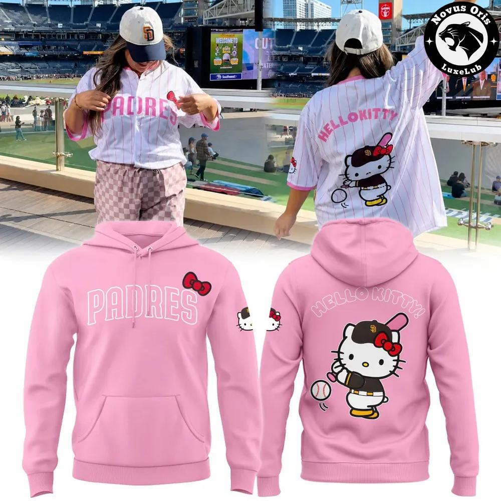 Hello Kitty x San Diego Padres 2026 Limited Edition Hoodie 1 - Unicasport Hello Kitty x San Diego Padres 2026 Limited Edition Hoodie
