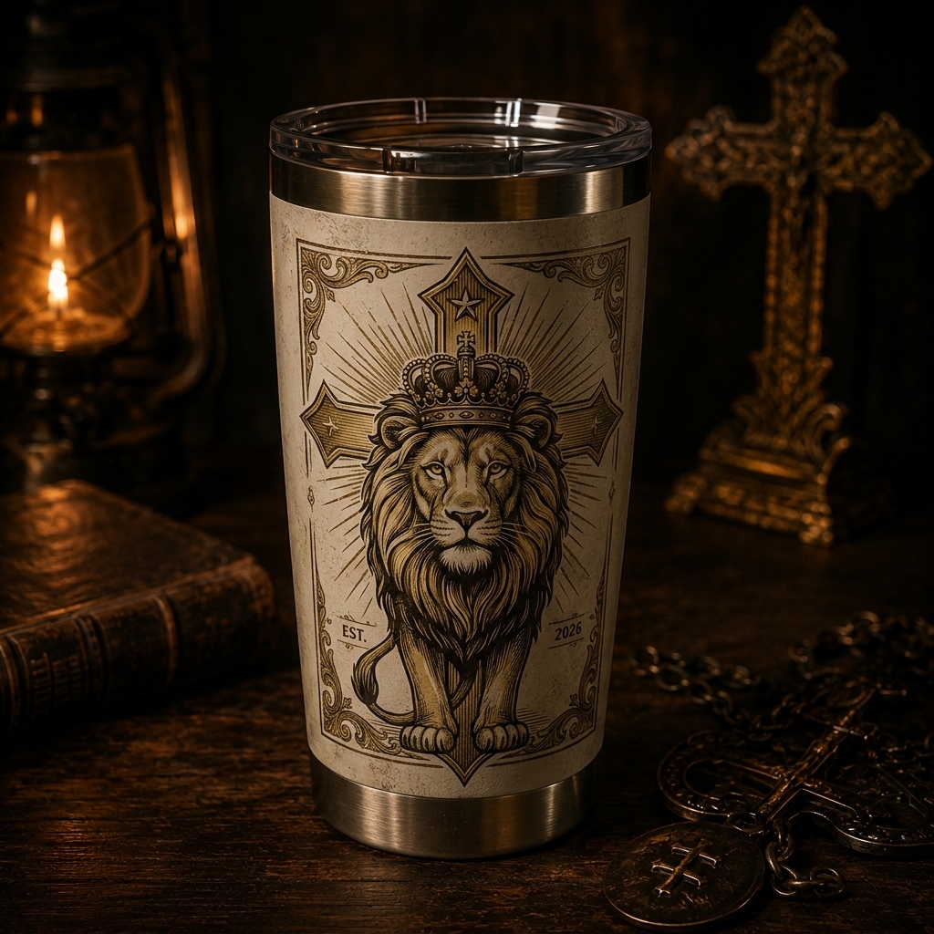 Hihoboken Patriotic Game Day 2026 Lion of Judah Stainless Steel Insulated Tumbler