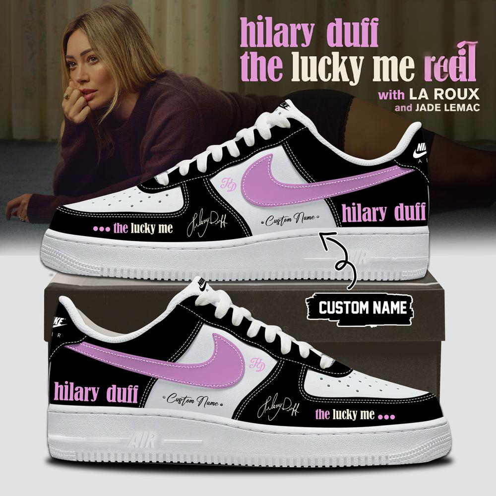 Hilary Duff Black and Purple Concert Sneakers