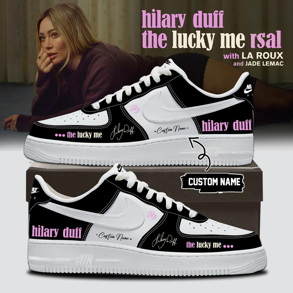 Hilary Duff Black Lucky Me Graphic Sneakers