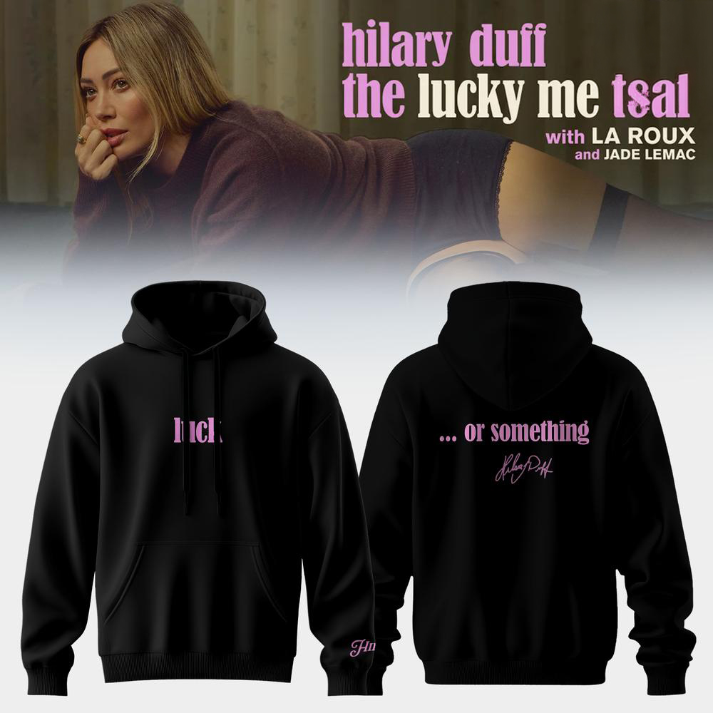 Hilary Duff Black Lucky Me Tour Hoodie for Fans