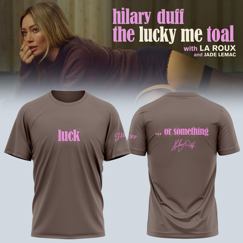 Hilary Duff Brown Lucky Me Music T Shirt