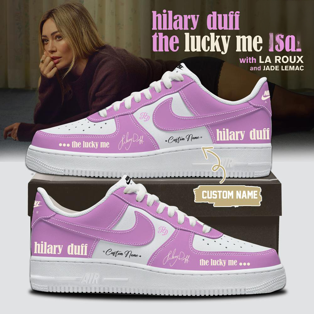 Hilary Duff Pink and White Music Sneakers