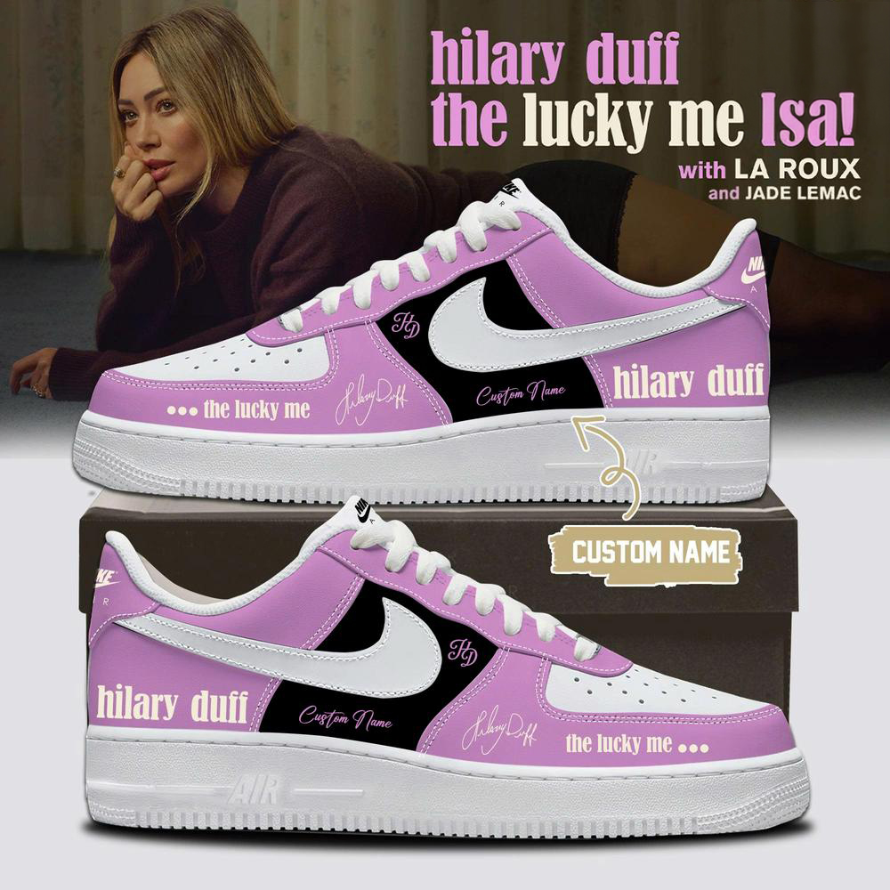 Hilary Duff Purple and White Tour Fan Sneakers