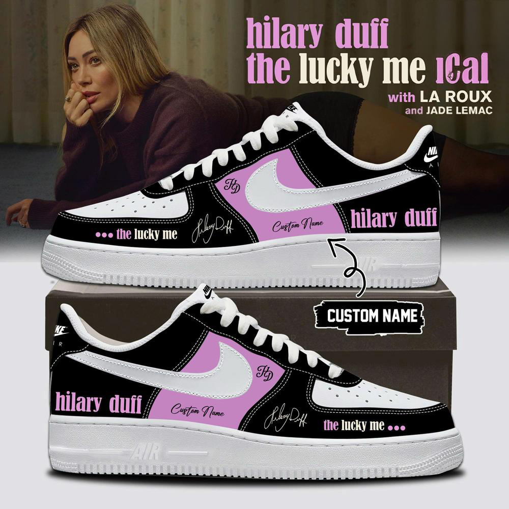 Hilary Duff Lucky Me Tour Black and Purple Fan Sneakers