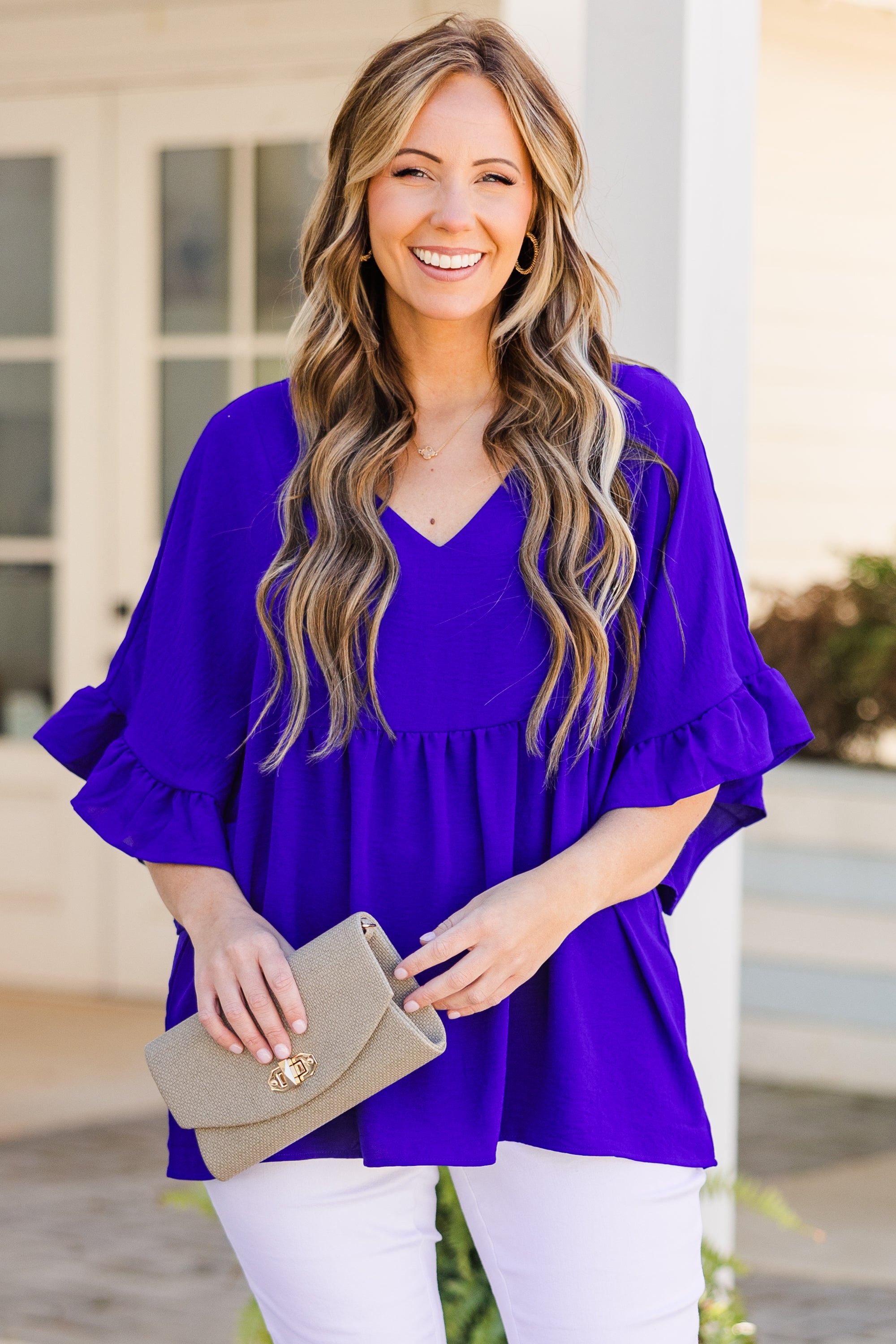 Holding Steady Top, Royal Blue