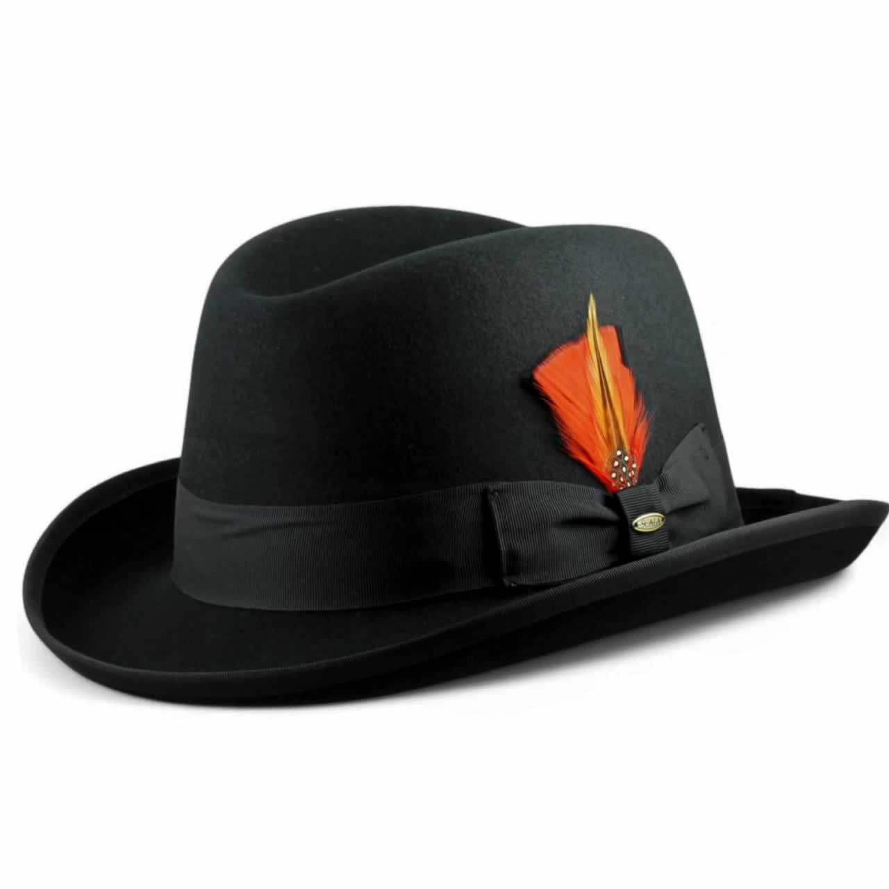 homburg style godfather big head hat wool felt for large heads black gift for dad 2075 jkuwb