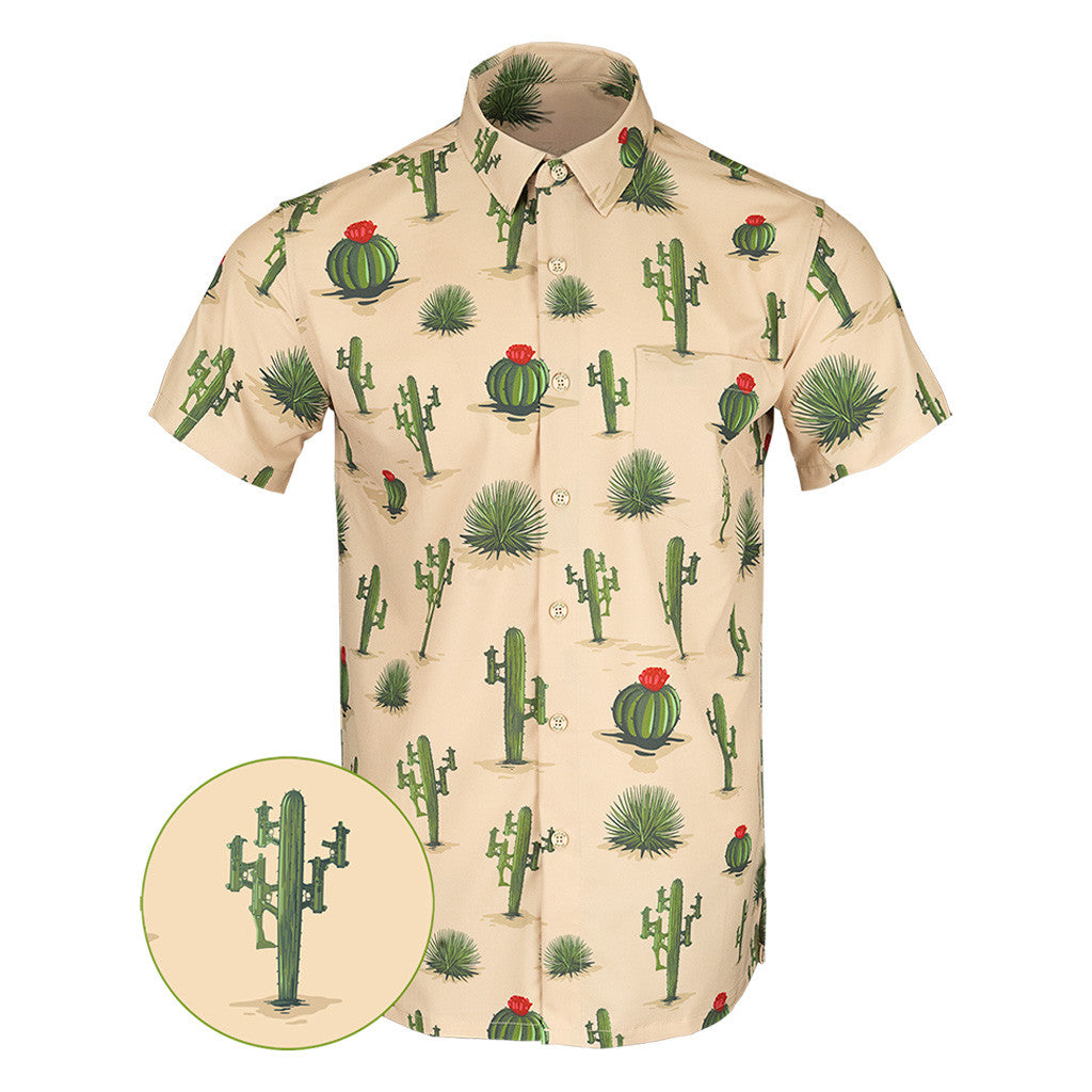 Homeland Tan Button Down Shirt Tactical Aloha Shirt Best Gifts For Husband