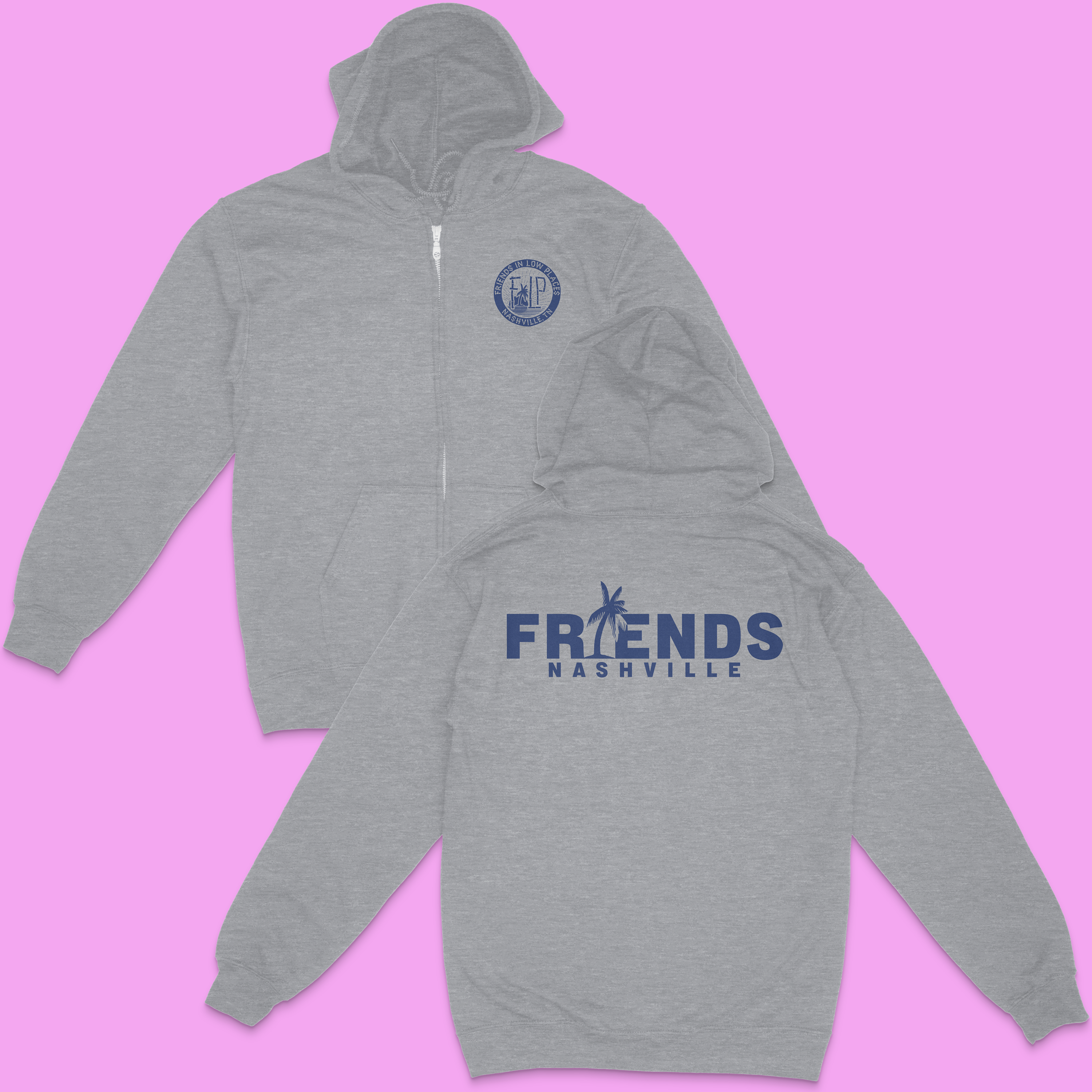 Garth Brooks Tour 2026 Grey Logo Zip Up Hoodie Best Gift for Fans