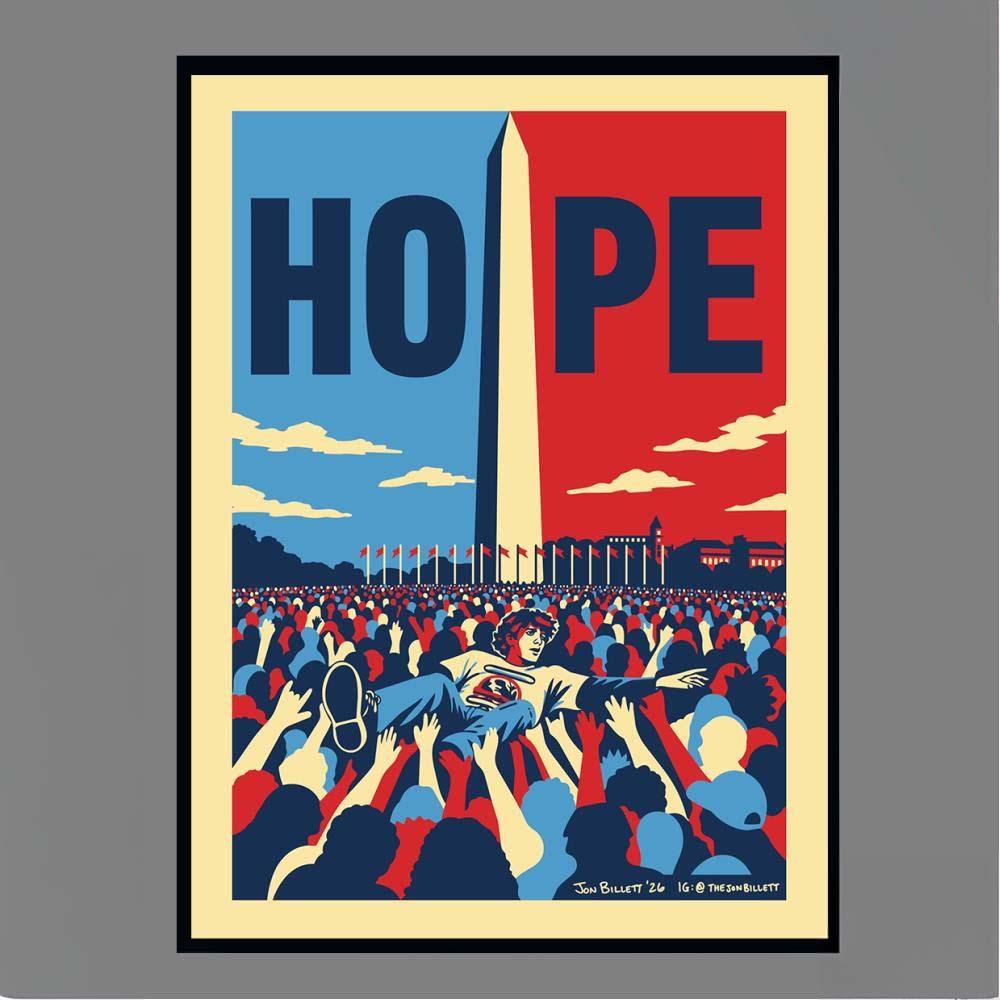 HOPE Washington Monument Crowdsurfing Jon Billett Poster