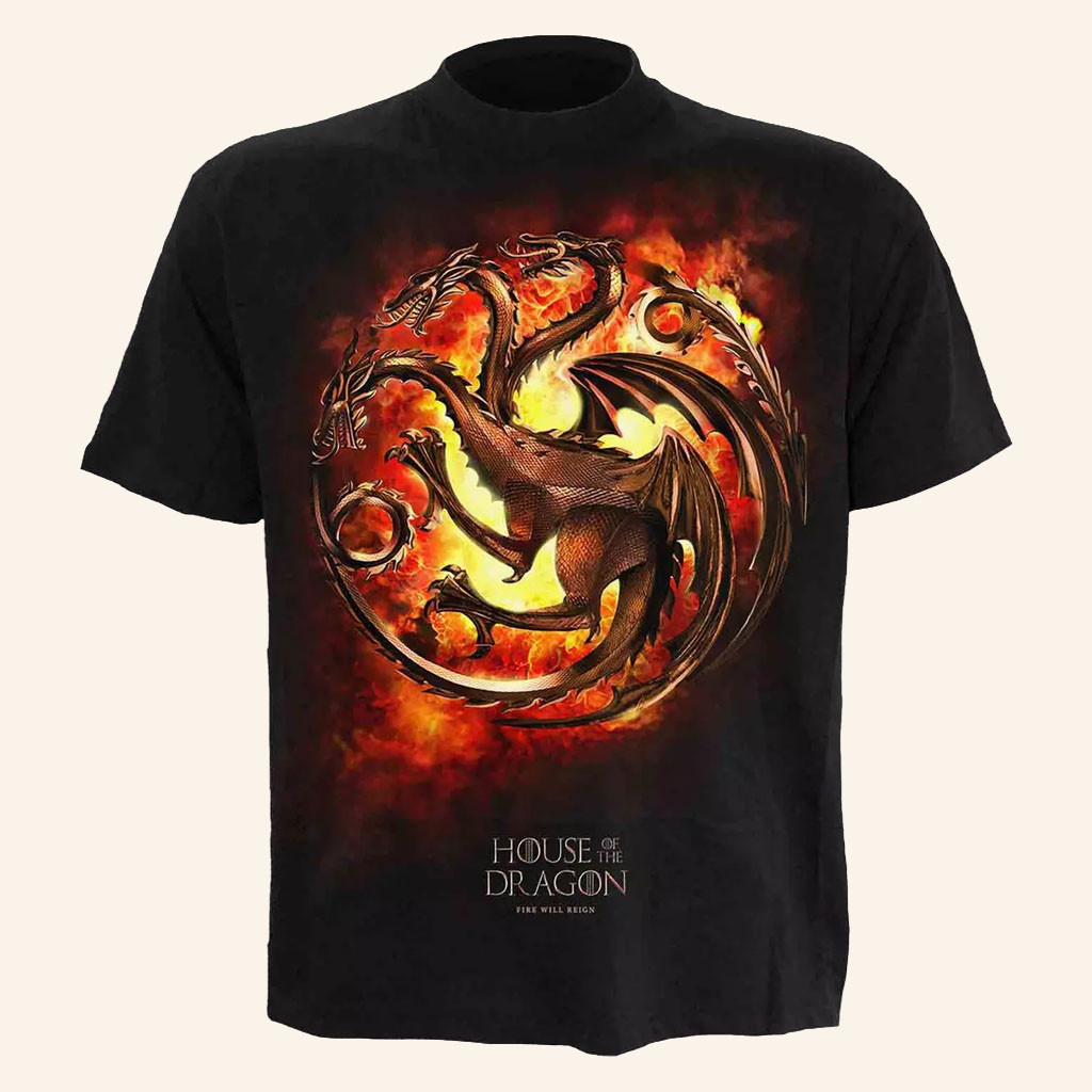 House Of The Dragon Merch 2026 Dragon FlamesTShirtHouse Of The Dragon Shirt Him Gifts