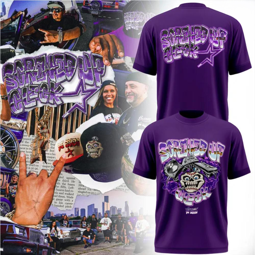 Houston Astros Purple DJ Screw Baseball T Shirt