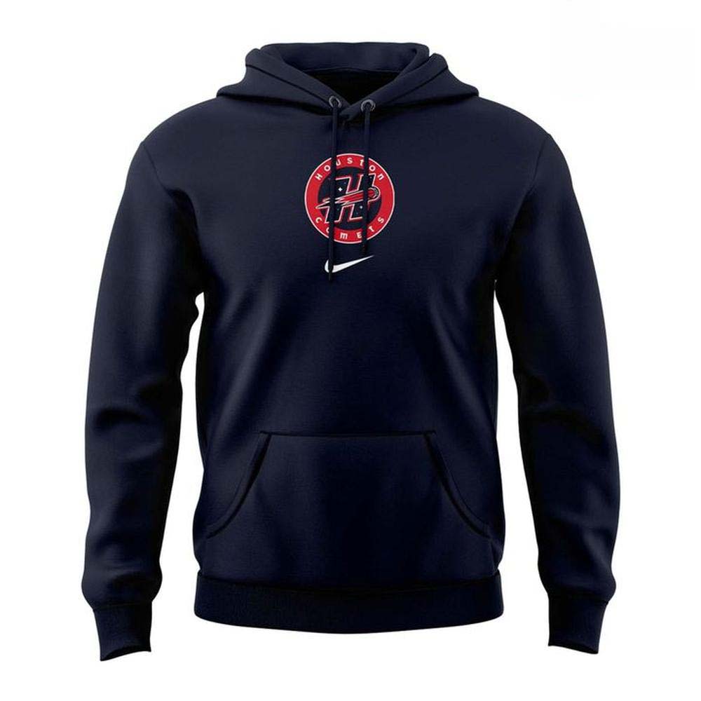 Houston Comets WNBA Shes Back Retro Black Pullover Hoodie - Image 2