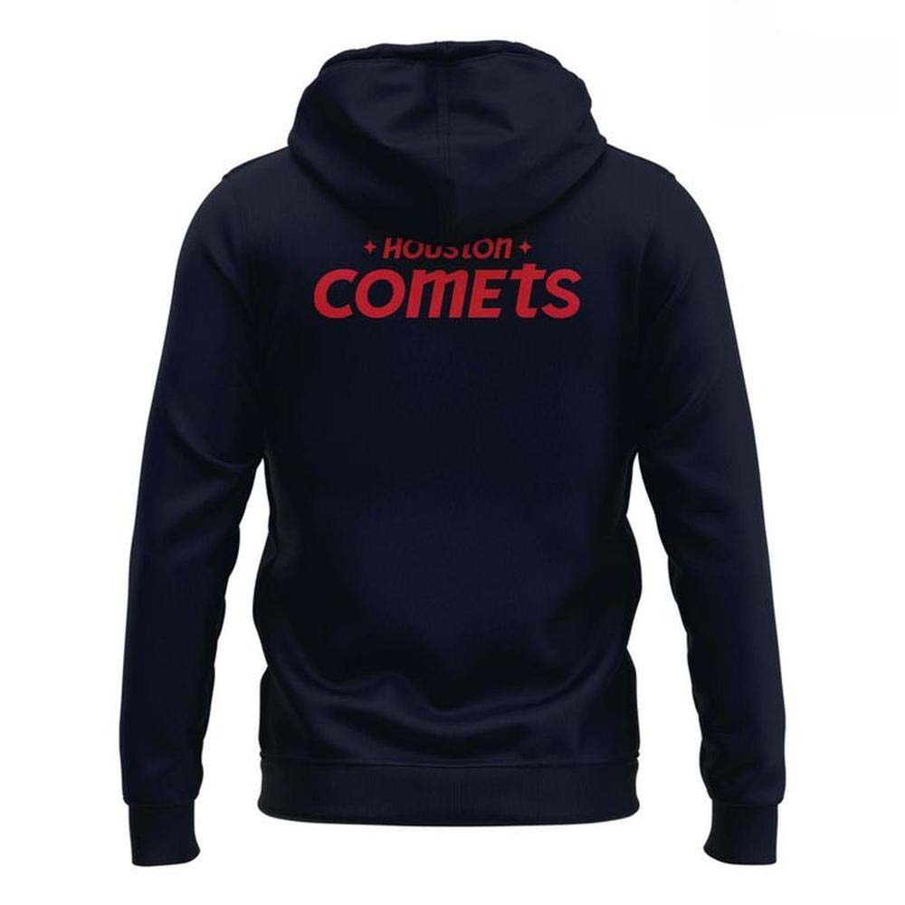 Houston Comets WNBA Shes Back Retro Black Pullover Hoodie - Image 3