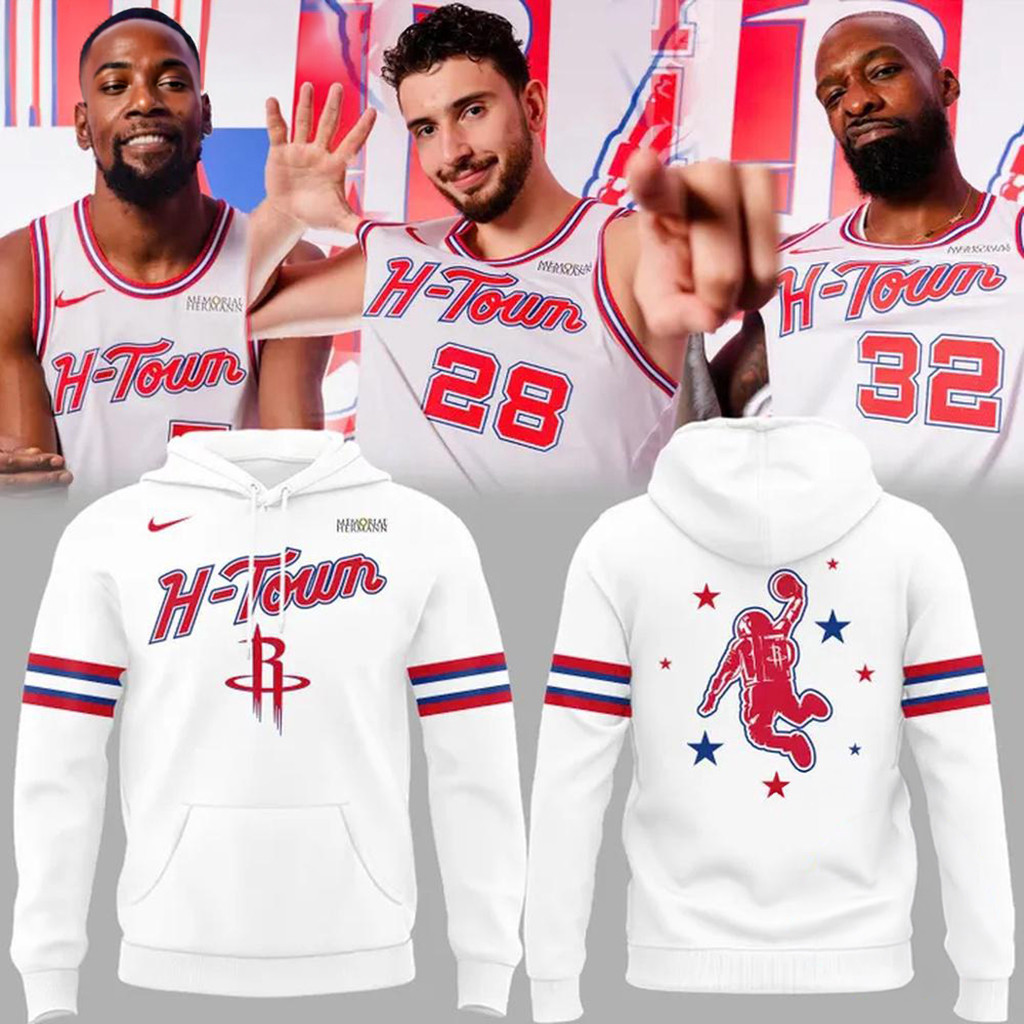 Houston Rockets H Town City Edition 2026 Hoodie Houston Basketball Merch Graphic Sweatshirt Birthday Gift for Men and Women