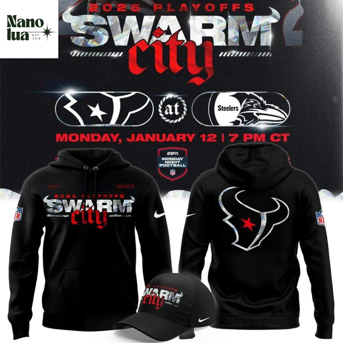 Houston Texans 2026 Playoff Swarm City NFL Hoodie T-Shirt 