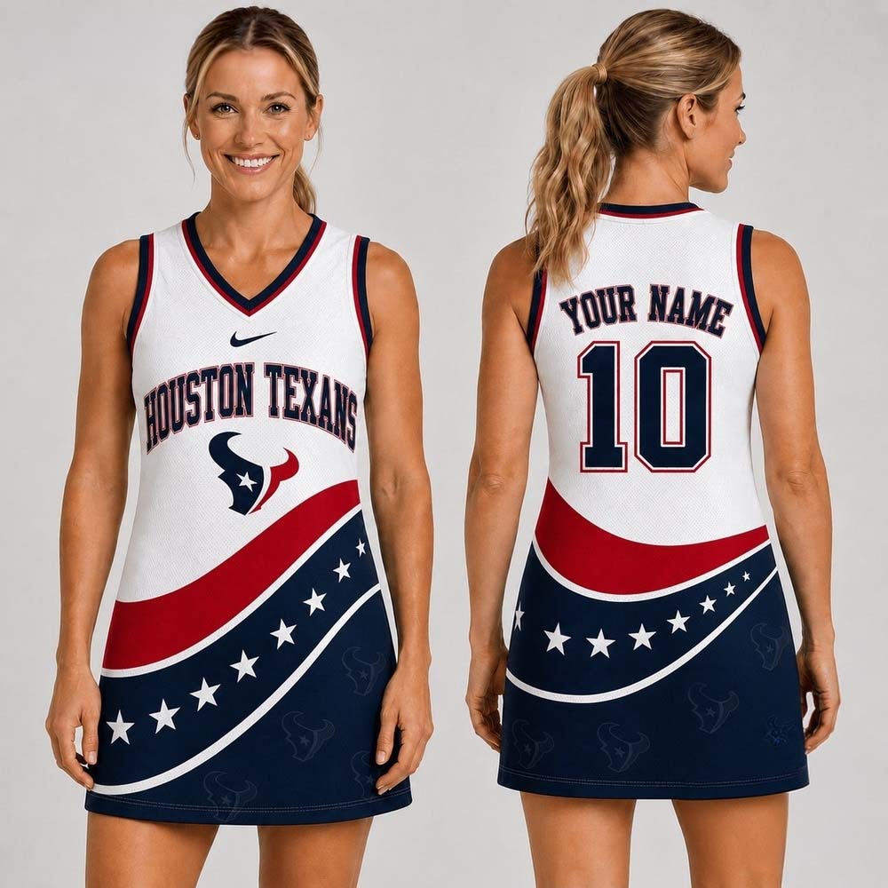 Houston Texans Bold Team Pride Women's Jersey Dress Game Day Collection 2 - Unicasport Houston Texans Bold Team Pride Women's Jersey Dress Game Day Collection