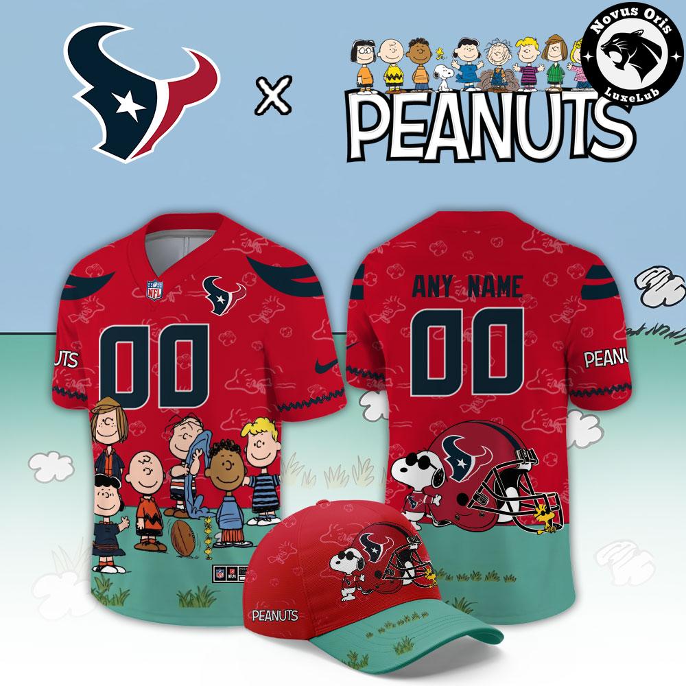 Houston Texans x Peanuts Snoopy 2026 Custom Limited Football Jersey 1 - Unicasport Houston Texans x Peanuts Snoopy 2026 Custom Limited Football Jersey