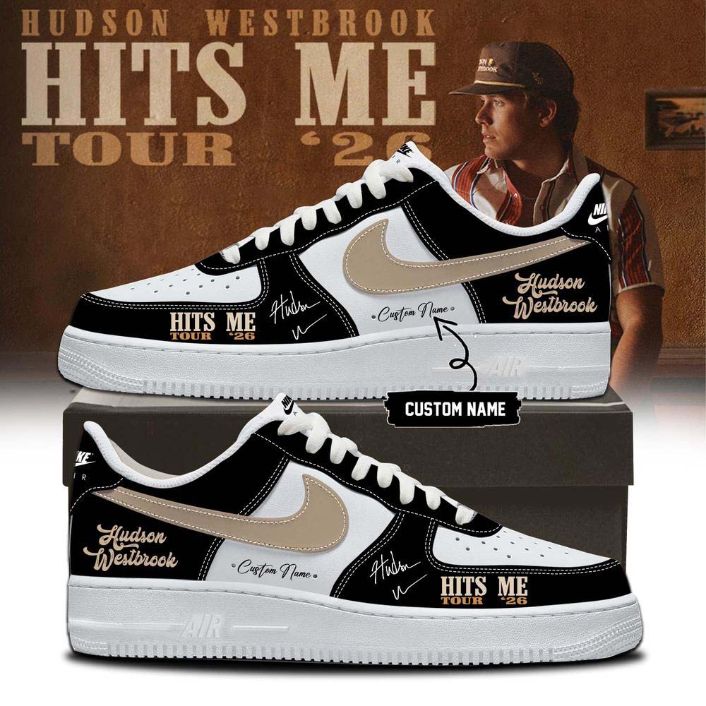 Hudson Westbrook Black and White Concert Air Force 1 Sneakers