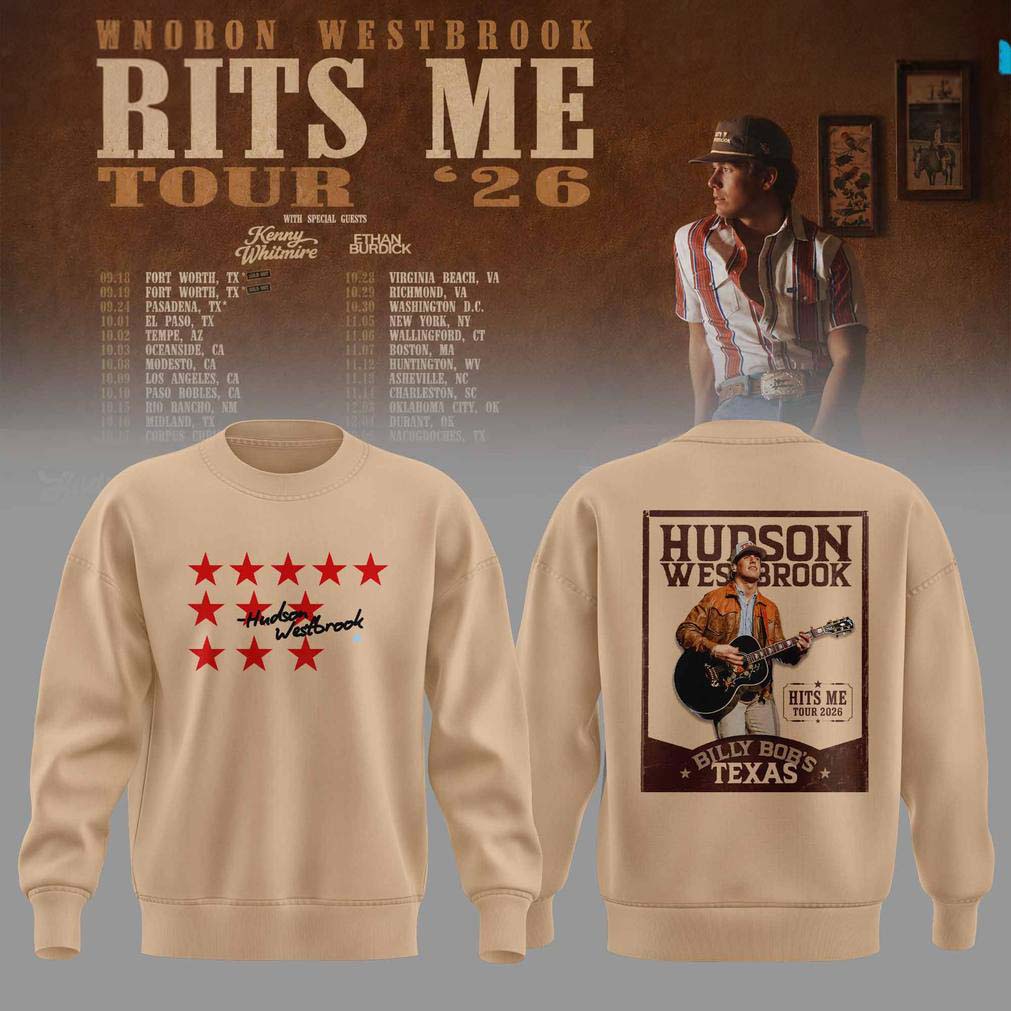 Beige Graphic Sweatshirt - Hudson Westbrook Hits Me Tour 2026