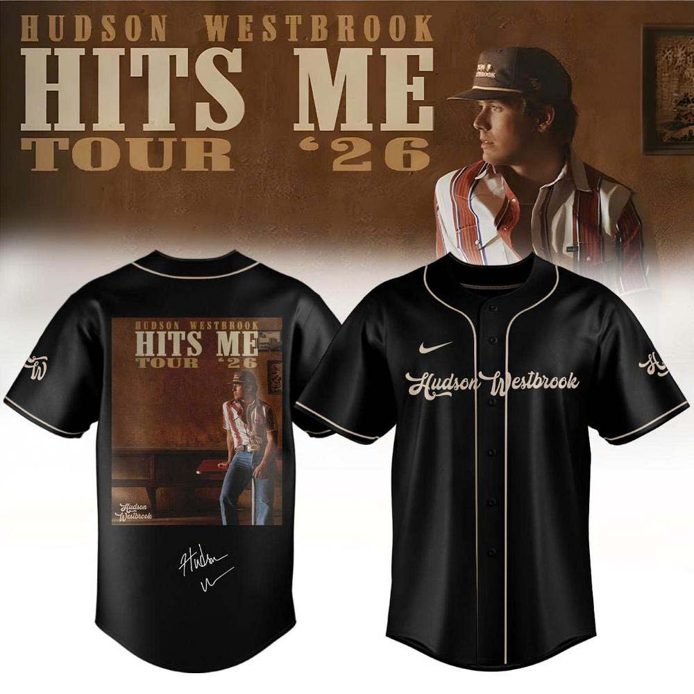 Hudson Westbrook Hits Me Tour 2026 Black Baseball Jersey - Best Gift for Fans