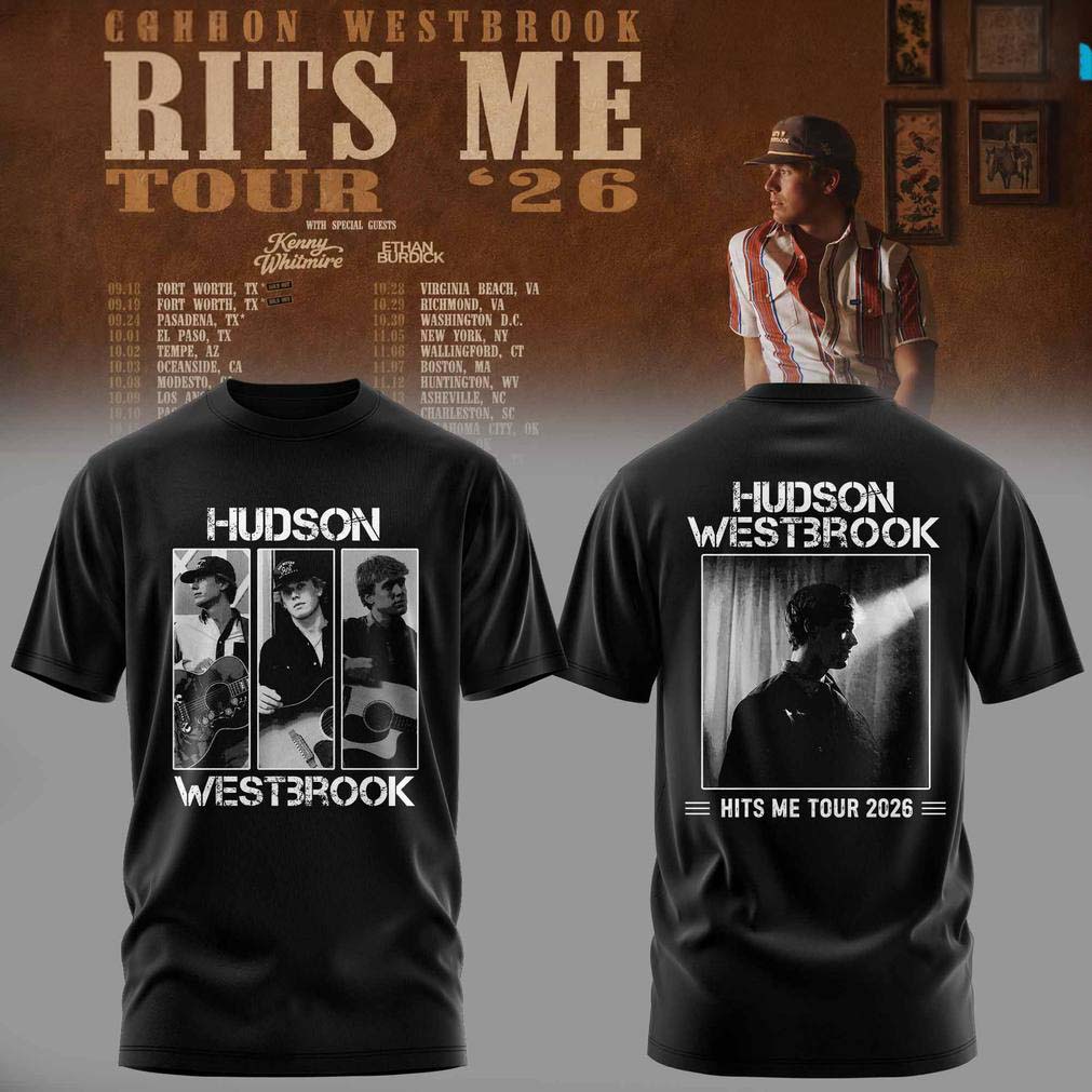 Black Logo T Shirt - Hudson Westbrook Hits Me Tour 2026
