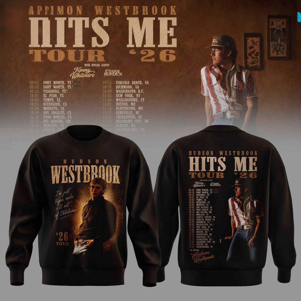 Black Hudson Westbrook Hits Me Tour 2026 Sweatshirt