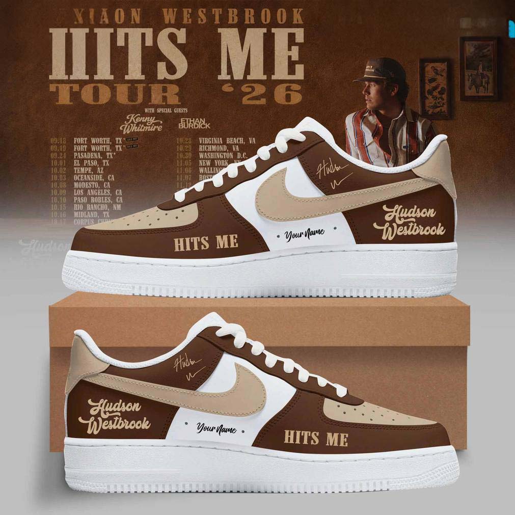 Brown White Air Force 1 Sneakers - Hudson Westbrook Hits Me Tour 2026